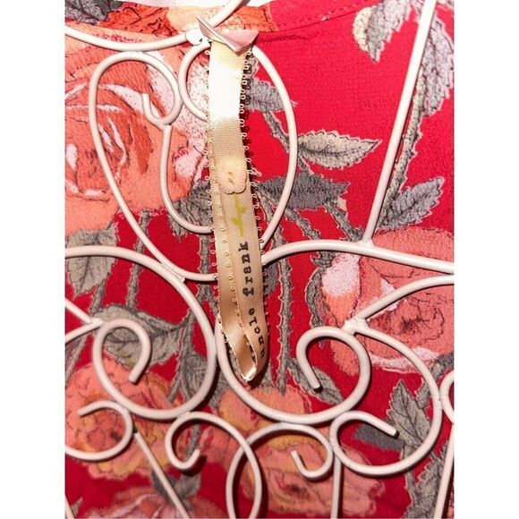 Good Condition Uncle Frank Red Floral Dress Oversized Woman's Dress Size small - Picture 3 of 8